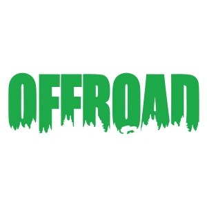 Offroad Araba Sticker 17x17 Cm Yeşil