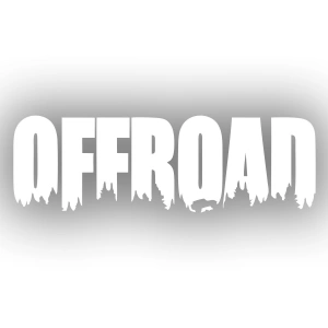 Offroad Araba Sticker 17x17 Cm Beyaz