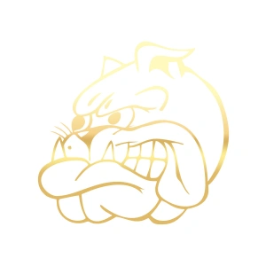 Bulldog Araba Sticker 17x17 Cm Gold