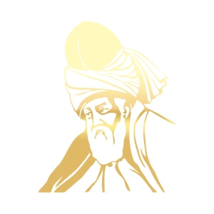 Mevlana Araba Sticker 17x17 Cm Gold