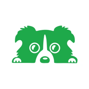 Köpek Araba Sticker 17x17 Cm Yeşil