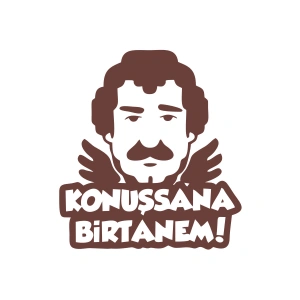 Müslüm Gürses Silüet Araba Sticker 17x17 Cm Kahverengi