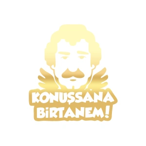 Müslüm Gürses Silüet Araba Sticker 17x17 Cm Gold