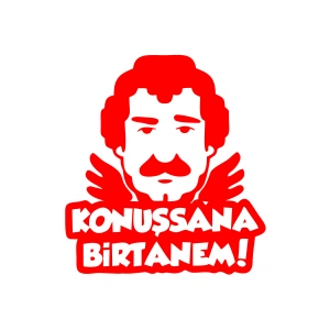 Müslüm Gürses Silüet Araba Sticker 17x17 Cm Kırmızı