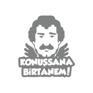 Müslüm Gürses Silüet Araba Sticker 17x17 Cm Gri