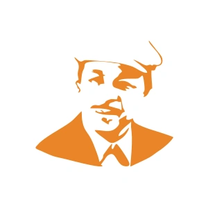 Neşet Ertaş Araba Sticker 17x17 Cm Turuncu