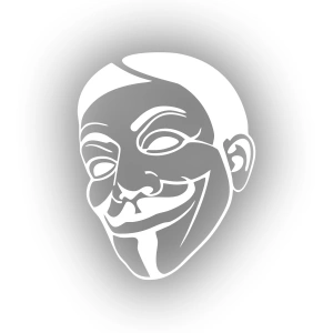 V For Vandetta Araba Stickeri 17x17 Cm Beyaz