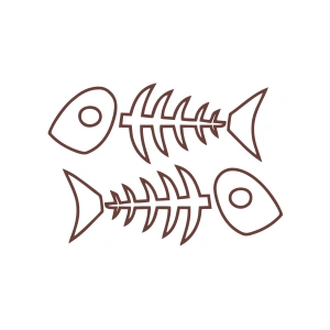 Kılçık Araba Stickeri 17x17 Cm Kahverengi