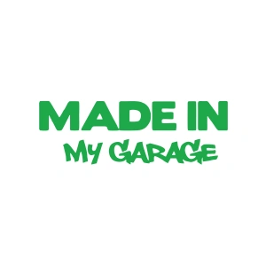 Made In My Garage Araba Stickeri 17x17 Cm Yeşil