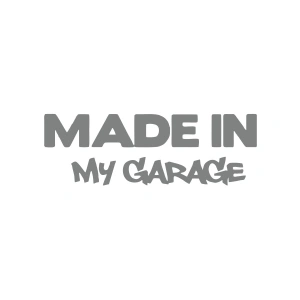 Made In My Garage Araba Stickeri 17x17 Cm Gri