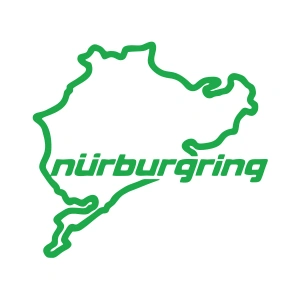 Nürburgring Araba Sticker  17x17 Cm Yeşil