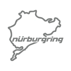 Nürburgring Araba Sticker  17x17 Cm Gri