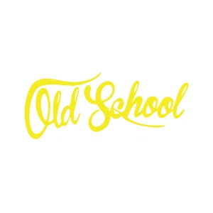 Old School Araba Sticker 17x17 Cm Sarı