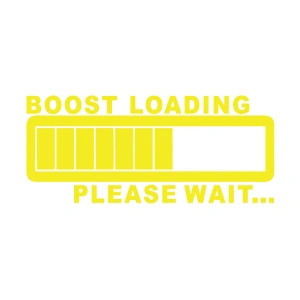 Boost Loading Araba Sticker 17x17 Cm Sarı