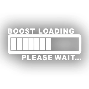 Boost Loading Araba Sticker 17x17 Cm Beyaz