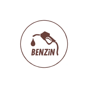 Benzin Araba Sticker 17x17 Cm Kahverengi