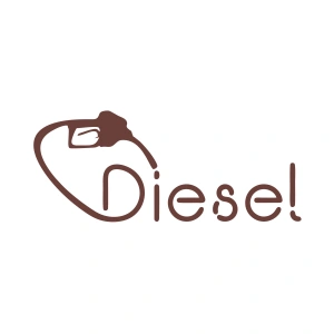 Diesel Araba Sticker 17x17 Cm Kahverengi