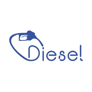 Diesel Araba Sticker 17x17 Cm Mavi