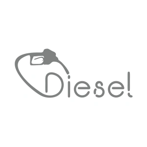 Diesel Araba Sticker 17x17 Cm Gri