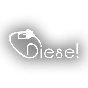 Diesel Araba Sticker 17x17 Cm Beyaz