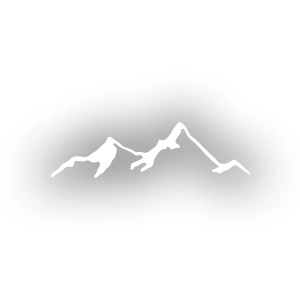 Sıra Dağlar Araba Sticker 17x17 Cm Beyaz