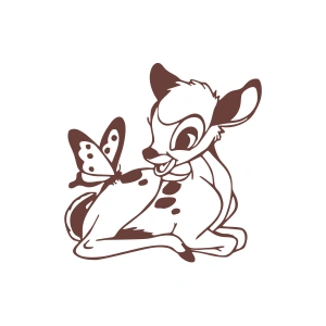 Ceylan Ve Kelebek Araba Sticker 17x17 Cm Kahverengi