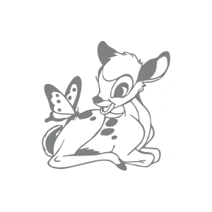 Ceylan Ve Kelebek Araba Sticker 17x17 Cm Gri