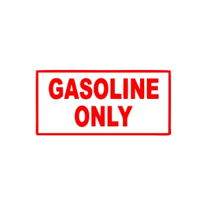 Gasoline Only Araba Sticker 17x17 Cm Kırmızı