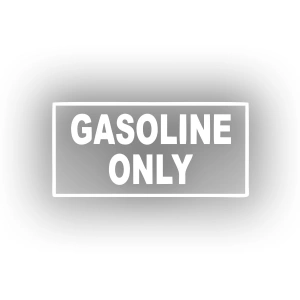 Gasoline Only Araba Sticker 17x17 Cm Beyaz