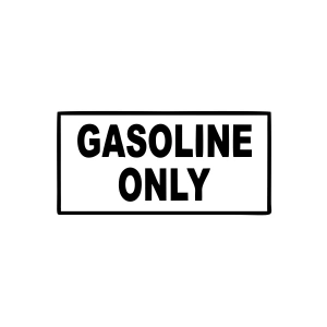 Gasoline Only Araba Sticker 17x17 Cm Siyah