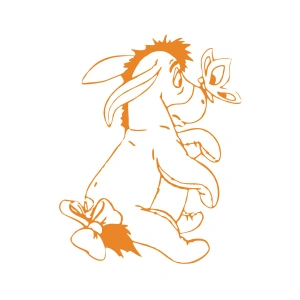 Eşek Araba Sticker 17x17 Cm Turuncu