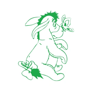 Eşek Araba Sticker 17x17 Cm Yeşil