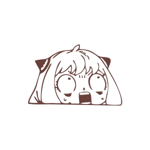 Anime Araba Sticker 17x17 Cm Kahverengi