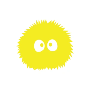 Sevimli Araba Sticker 17x17 Cm Sarı