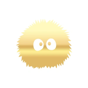 Sevimli Araba Sticker 17x17 Cm Gold