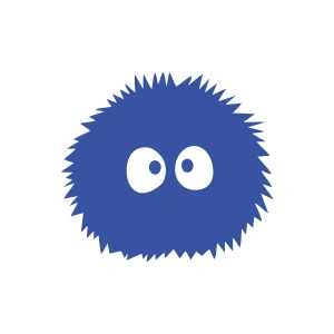 Sevimli Araba Sticker 17x17 Cm Mavi