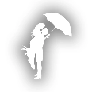 Romantik Araba Sticker 17x17 Cm Beyaz