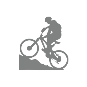 Bisiklet Araba Sticker 17x17 Cm Gri