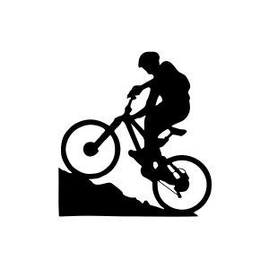 Bisiklet Araba Sticker 17x17 Cm Siyah