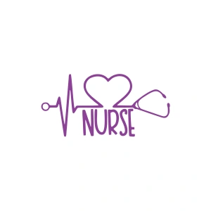Nurse Araba Sticker 17x17 Cm Mor