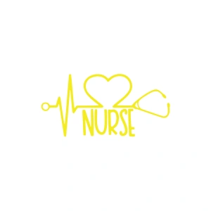 Nurse Araba Sticker 17x17 Cm Sarı