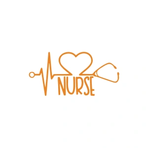 Nurse Araba Sticker 17x17 Cm Turuncu