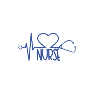 Nurse Araba Sticker 17x17 Cm Mavi