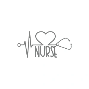 Nurse Araba Sticker 17x17 Cm Gri