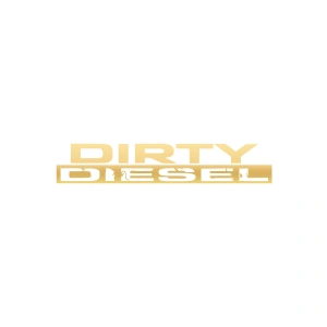 Dirty Diesel Araba Sticker 17x17 Cm Gold