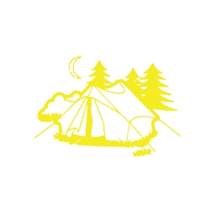 Kamp Araba Stickeri 17x17 Cm Sarı