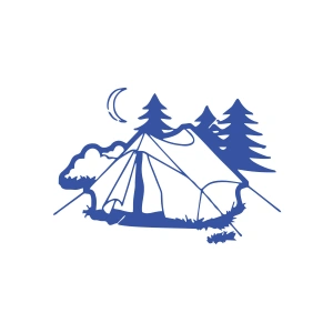 Kamp Araba Stickeri 17x17 Cm Mavi