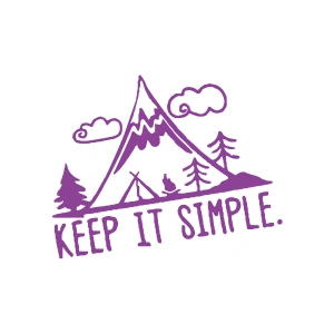Keep It Simple Kamp Araba Stickeri 17x17 Cm Mor