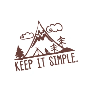 Keep It Simple Kamp Araba Stickeri 17x17 Cm Kahverengi
