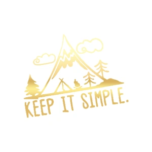 Keep It Simple Kamp Araba Stickeri 17x17 Cm Gold